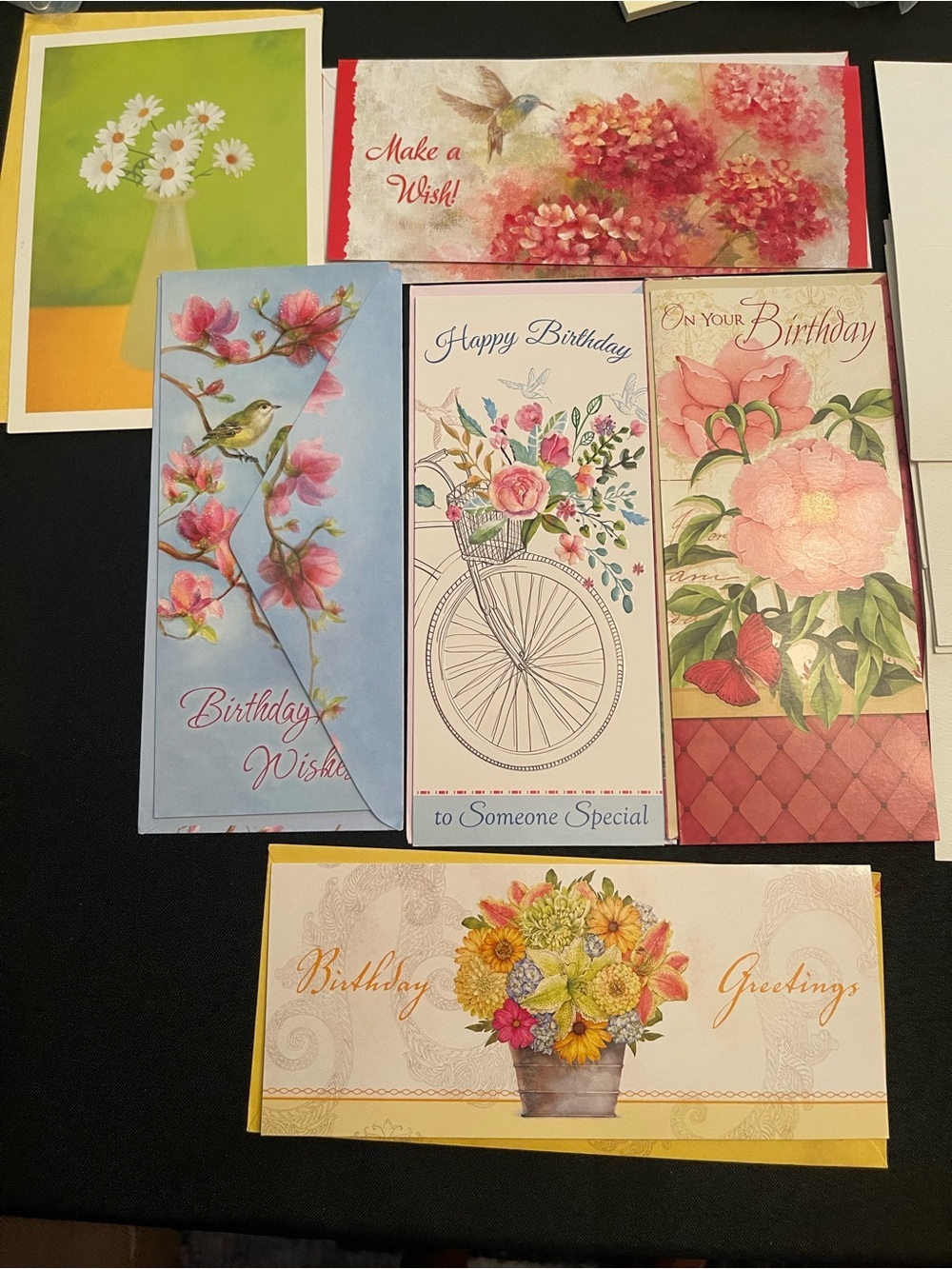 24 Random Greeting Card Assortment - Pink, Blue, Cream, Green